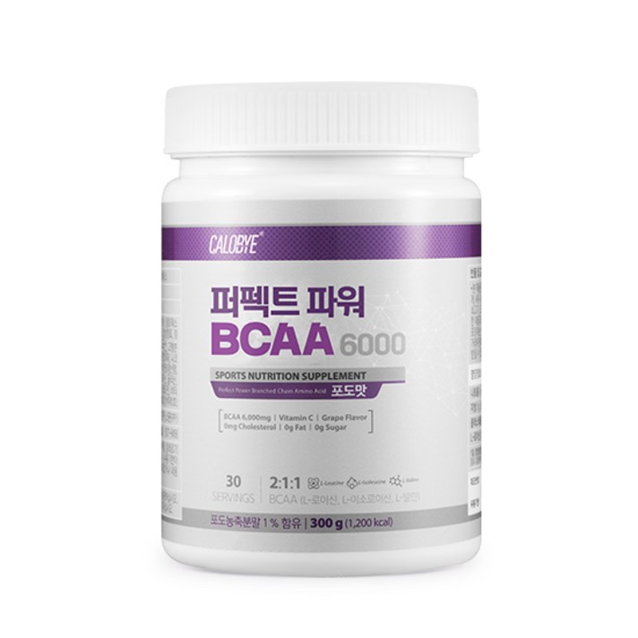 칼로바이 퍼펙트 파워 BCAA 6000 포도맛, 300g, 1개입