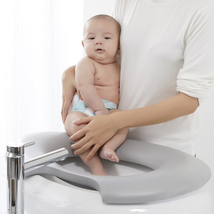 세면대쿠션 힙비 아기비데 Hippih, 힙비라운드, 웜그레이