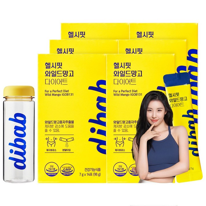 프롬바이오 선미의 디밥 헬시핏 와일드망고 다이어트 + 텀블러, 14포x6박스 (12주)