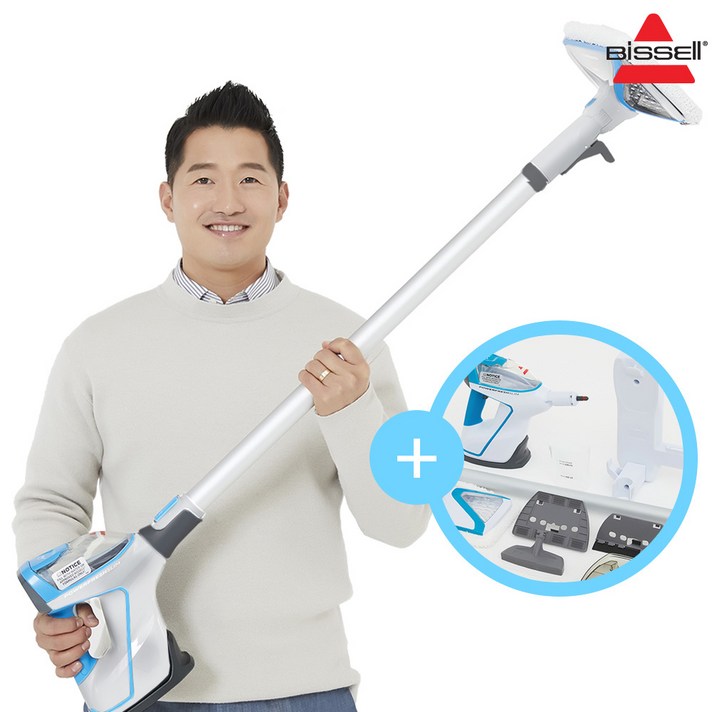 비쎌 슬림 스팀청소기, 화이트블루, BA-BS22335