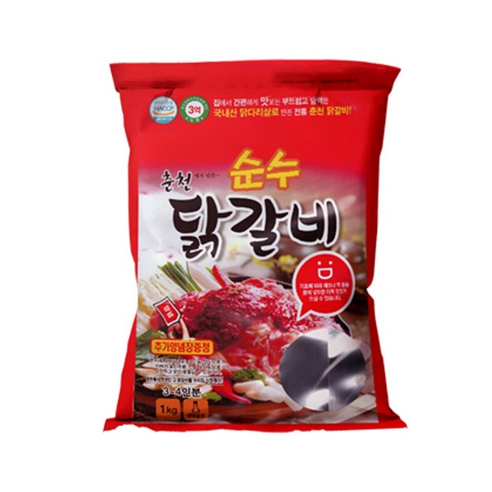 춘천직송 순수닭갈비 1kg 국내산닭, 1개