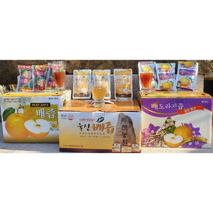 배도라지 착즙 배도라지생강즙 배즙 120ml 50개 득전농원