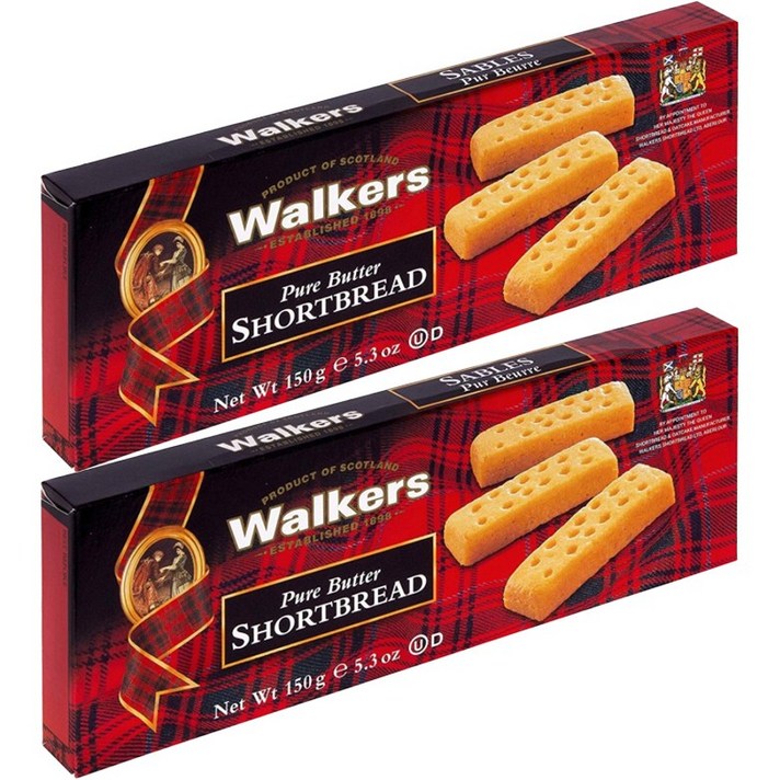 워커스쇼트브레드 퓨어 버터, 150g, 2개