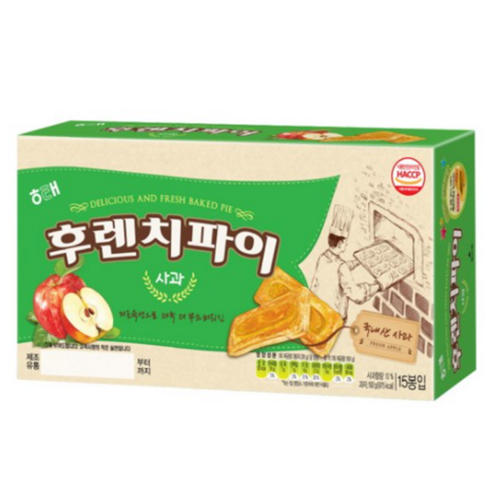 해태제과 후렌치파이 사과, 192g, 6개