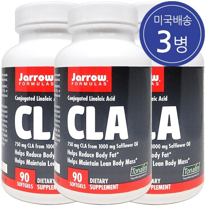 3병 자로우포뮬라스 CLA 공액 리놀레산 90 소프트젤, 90정