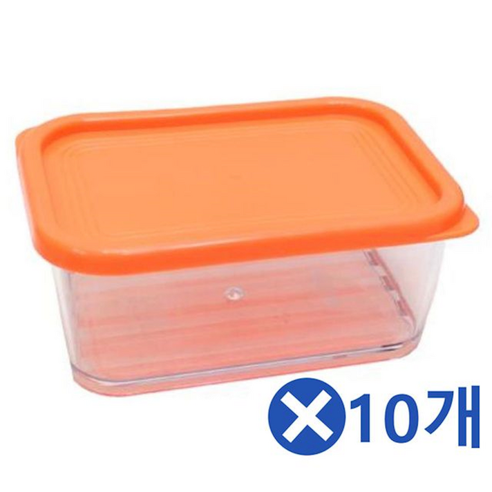 크리스탈 밀폐용기-기본형 중x10개 견과류통 밥얼리기, 1개