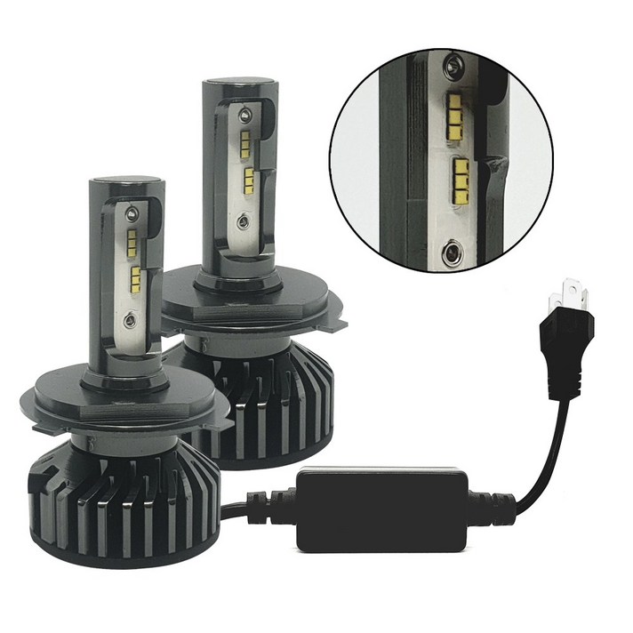 HCR 22000루멘 6500k LED헤드라이트 전조등 안개등 화물차24V호환 전차종호환 H1 H3 H4 H7 H8 9005 9006 881, H4(9003/HB2호환), 1세트