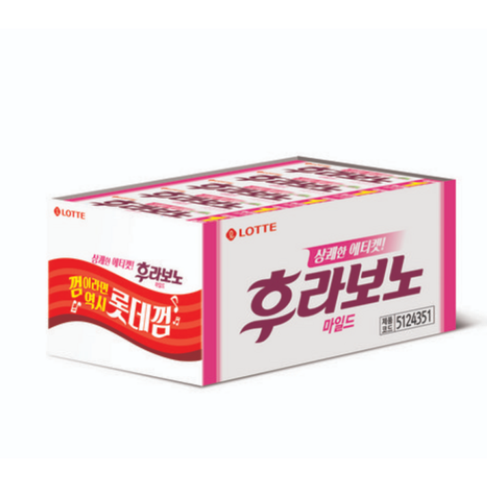 롯데 후라보노 마일드 껌, 15개, 26g