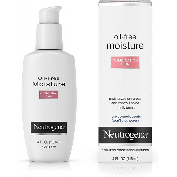 부드러운 내추럴 마테를 위한 Neutrogena 오일 프리 모이스처 글리세린 페이스 모이스처라이저 & 넥 크림으로 피부 경량, 1