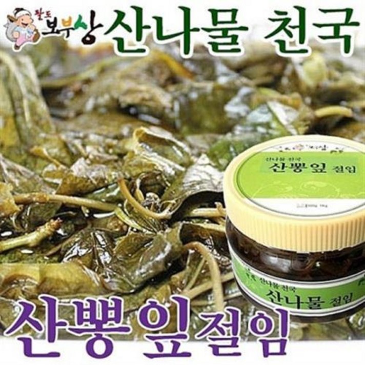 산뽕잎나물절임 산나물마늘간장무침장아찌 500g /반찬 절임류