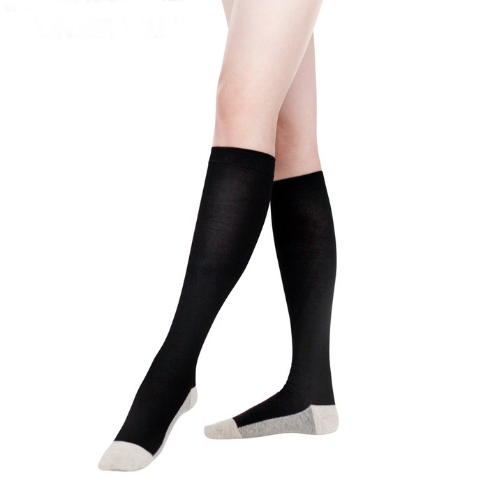 원더워크 압박양말 무릎형 블랙 L Linebella Socks 압박용밴드 원더워크 삭스 무릎형 블랙 MB-S2107, 1개