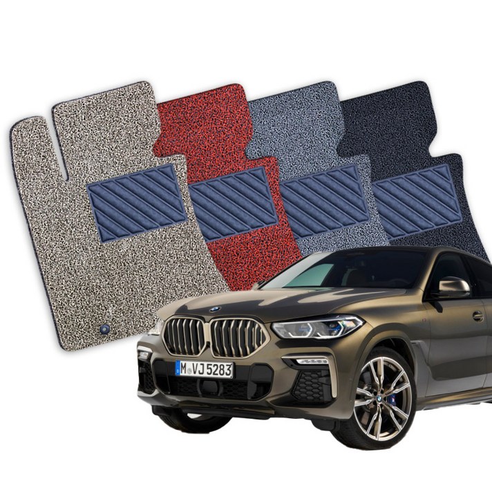 BMW X6시리즈 전차종 코일매트 E71 F16 G06 주문제작, E71(08년6월-15년6월), 그레이