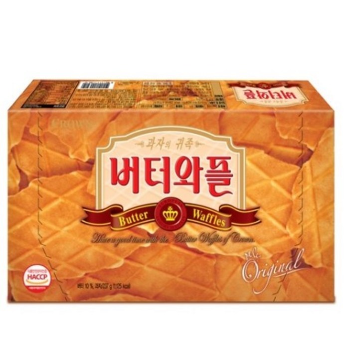 크라운제과 버터와플, 237g, 24개