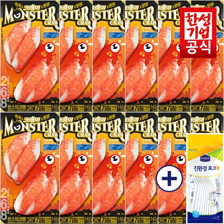한성 100%알래스카명태연육 몬스터크랩, 12개
