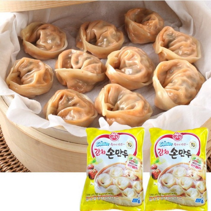 오뚜기 오쉐프 김치손만두 1.3kg x 2봉, 1개