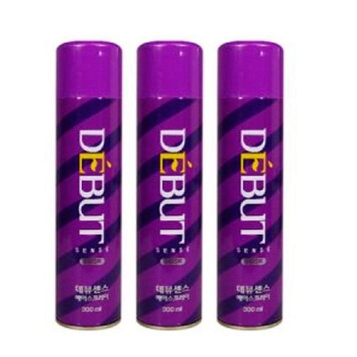 드봉 데뷰센스 헤어스프레이 무스크향 300ml X 3개, 1개