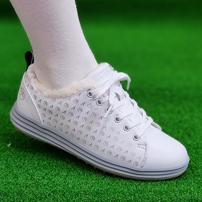 아놀드파마 겨울 골프화 스파이크리스 여성 퍼 스니커즈 털 운동화 방한 골프 신발 실내 스크린 연습용 필드용 퍼 스니커즈