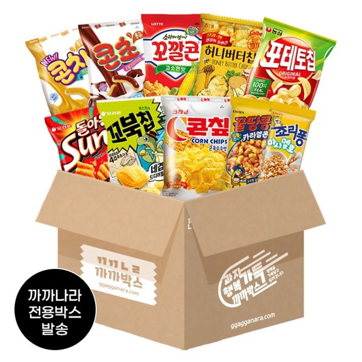 까까나라 국가대표 봉지과자 스낵 선물세트 10p, 1개