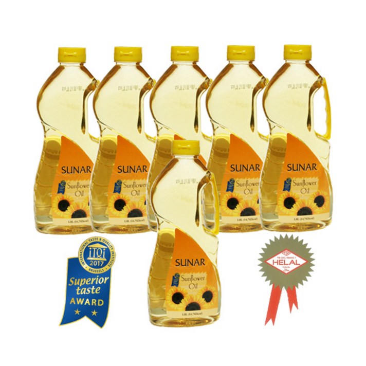 수날 해바라기유 식용유 1.8L (원료 씨앗 NON-GMO), 3개입