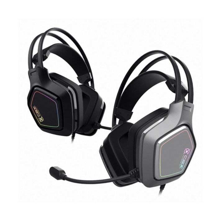 SCARLET 가상 7.1 RGB 진동 노이즈캔슬링 마이크 게이밍 헤드셋, 블랙