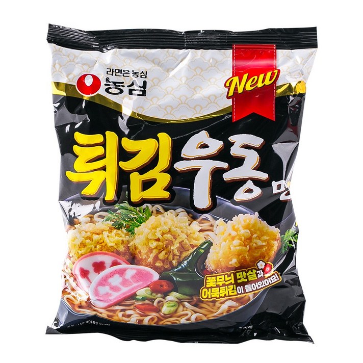 튀김우동면 118g X 6 맛살 어묵튀김 우동 국수 봉지면, 6개