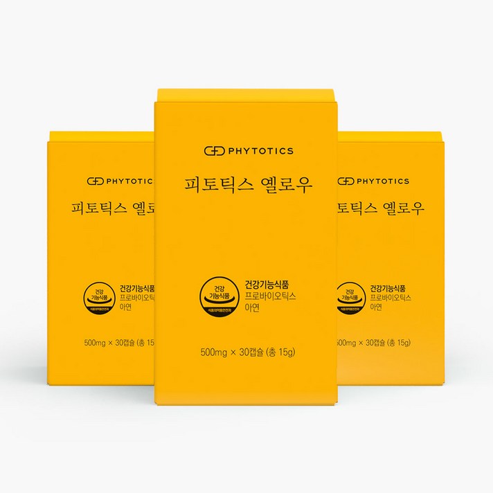 피토틱스 옐로우 30억보장 아연 질 유래 특허유산균, 90캡슐, 3개월분