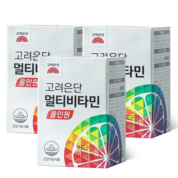 고려은단 멀티비타민 올인원, 60정, 1,560 mg, 3개