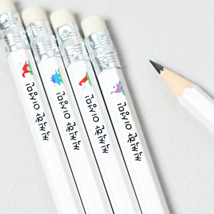 두루디자인 공룡친구들 밀크 네임연필, 5p