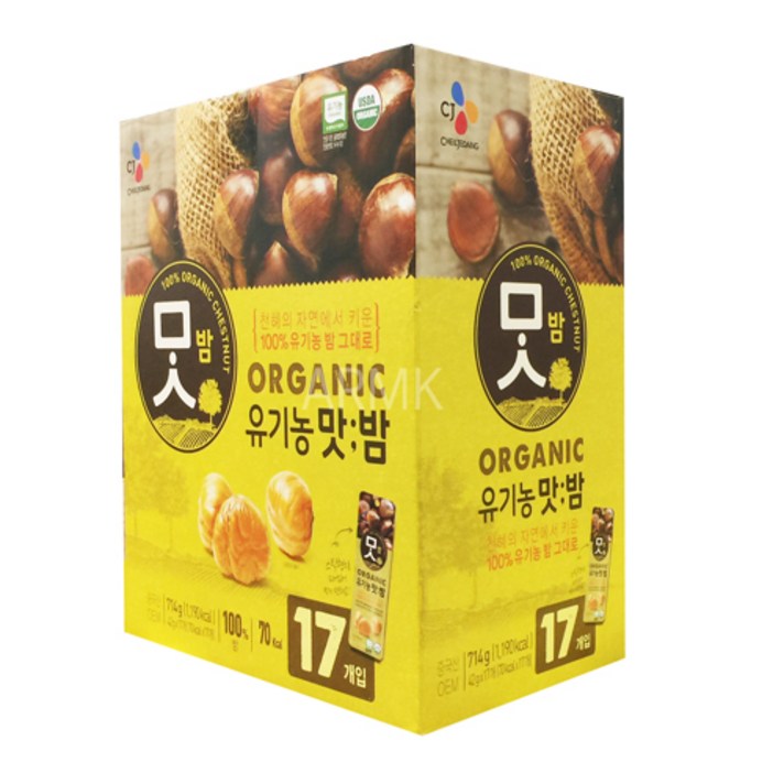 맛밤 유기농, 42g, 17개입