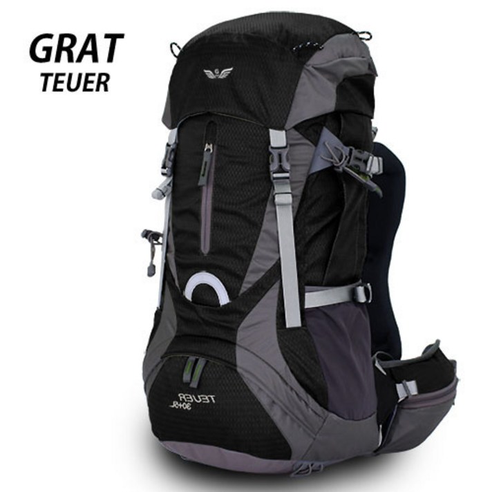 그라트 등산배낭 TEUER 30+5L, 블랙, 35L