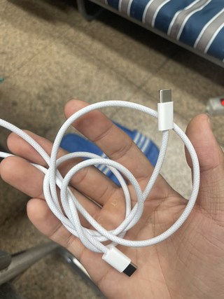 Apple 정품 충전 케이블 우븐디자인 USB-C 1m, 화이트, 1개 이미지