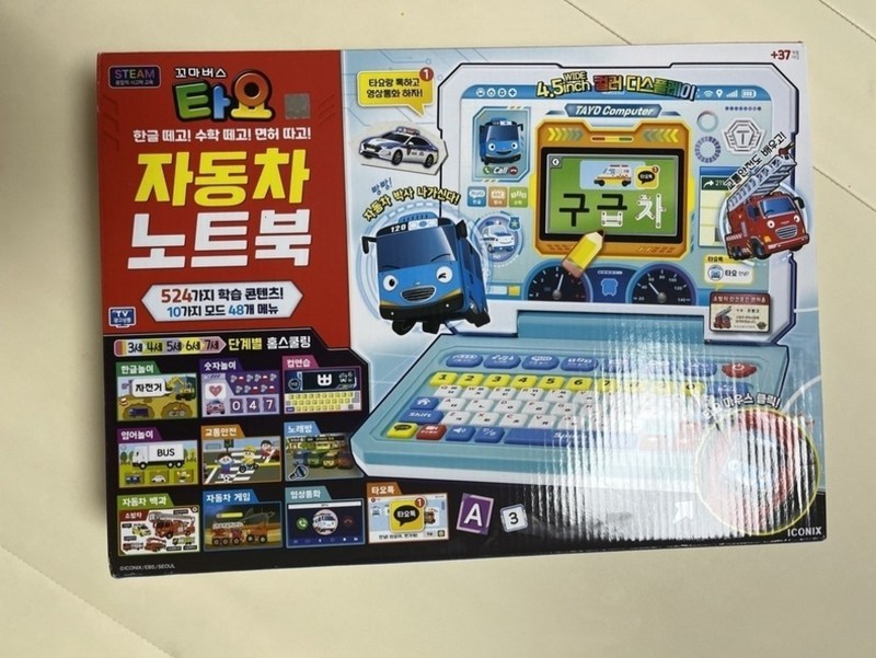 타요 학습콘텐츠 자동차 노트북, 혼합색상, 1개