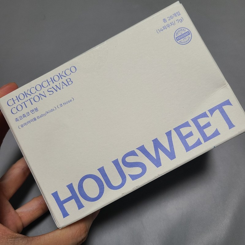 하우스윗 유아용 촉코촉코 면봉, 28개입, 1개