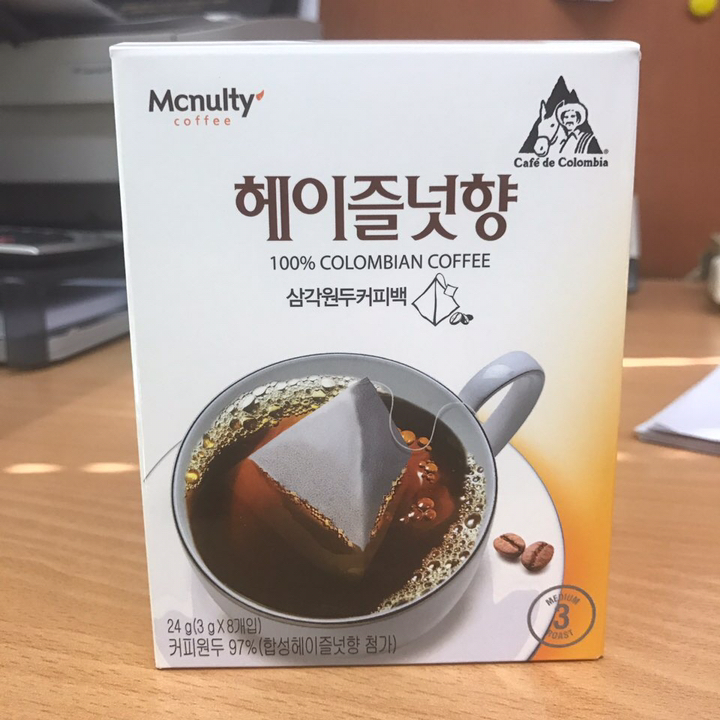 맥널티 삼각티백 헤이즐넛