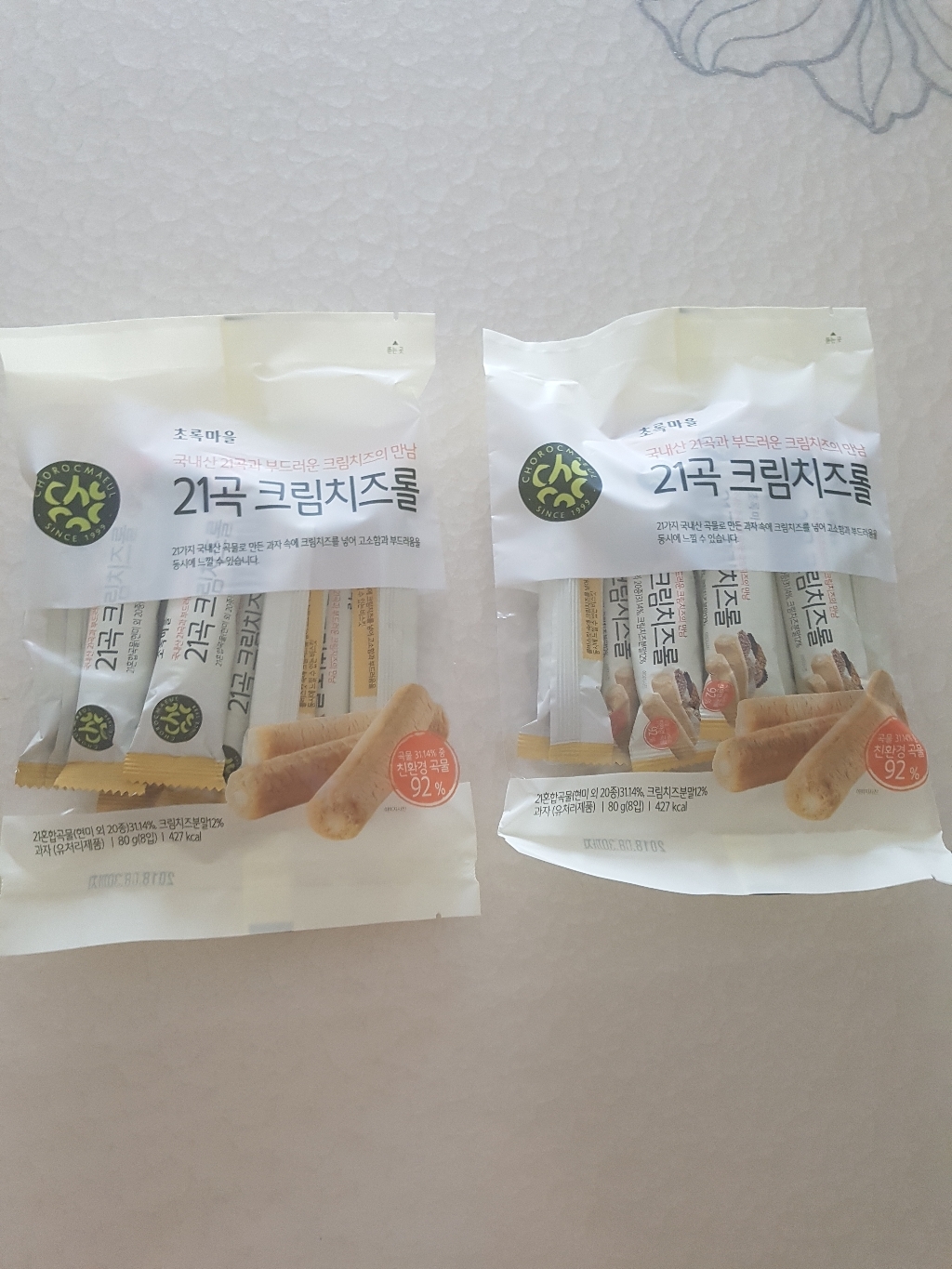 초록마을 21곡 크림치즈 리뷰후기
