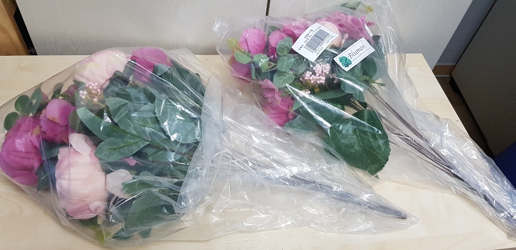 마켓블루 조화 세련된 목단 수국 부쉬 리뷰후기