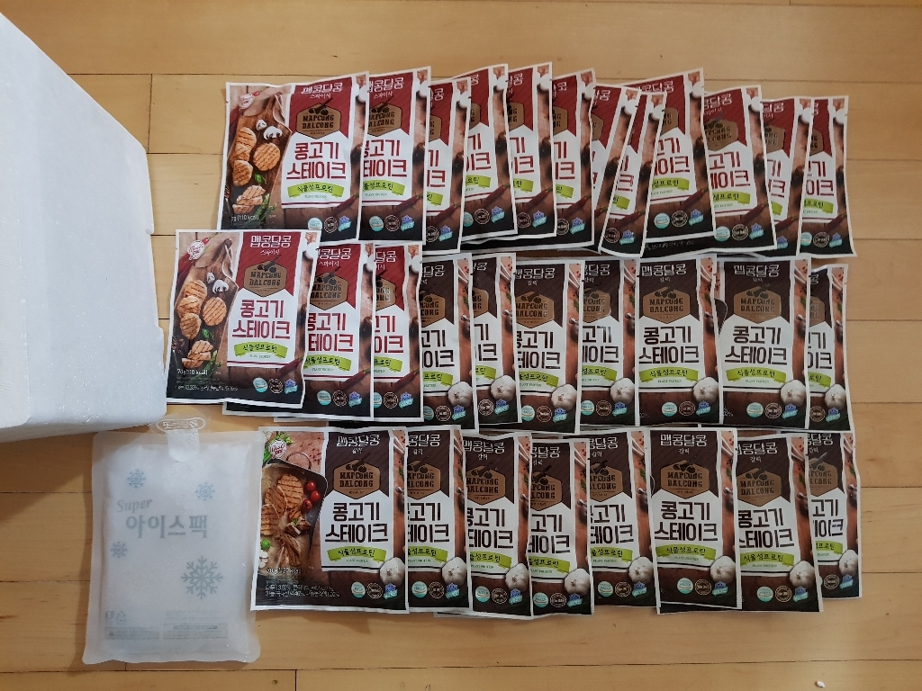 밀스원 단백질 푸드 콩 단백 고기 대체 식품 올뉴프로틴 맵콩달콩 콩고기 스테이크 3종 혼합