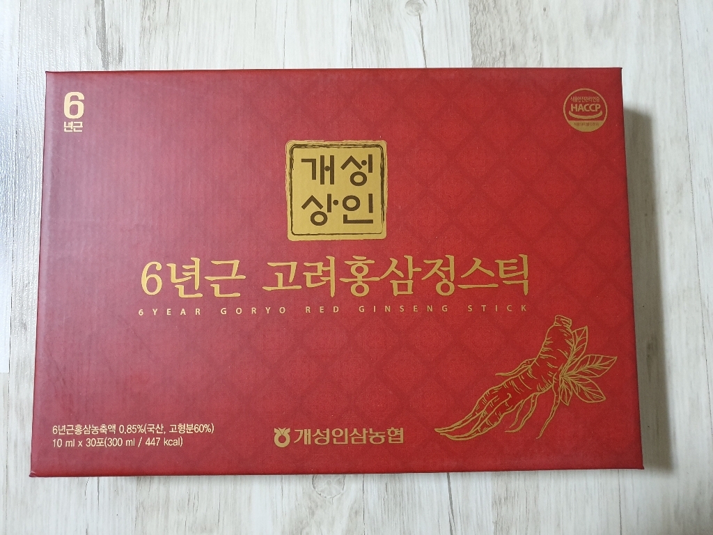 개성상인 6년근 고려홍삼정 스틱 쇼핑백