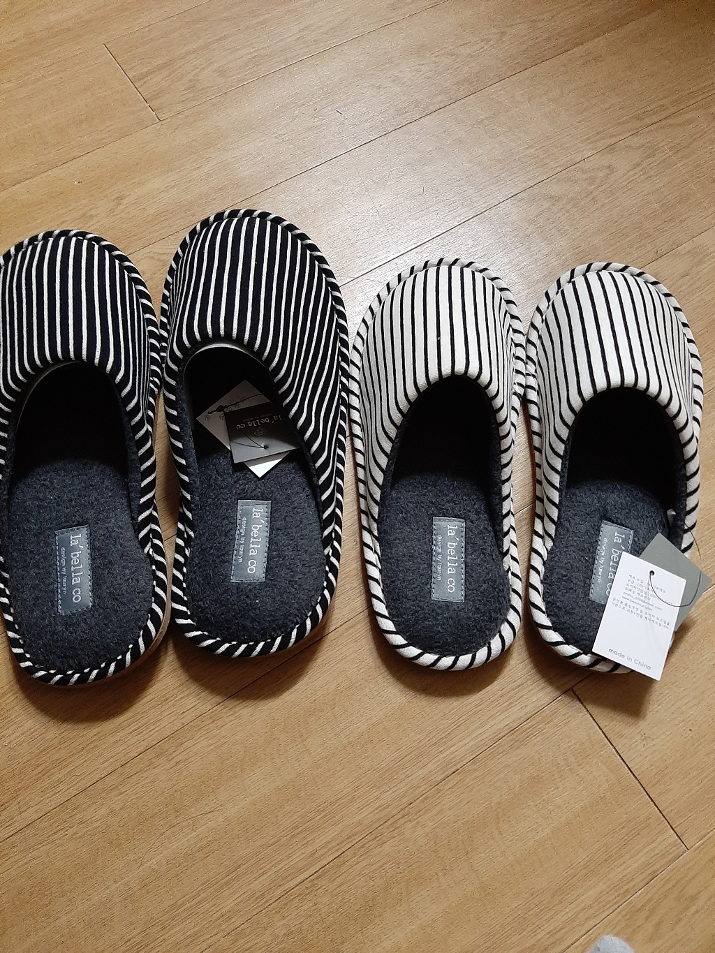 라벨라코 라이크 실내화 크림 블랙