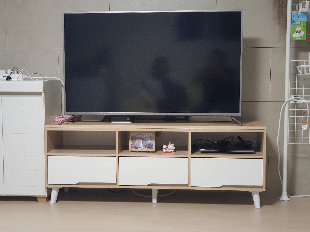 파란들 디젠 1500 2단 거실장 수납장 서랍장 티비다이 진열장