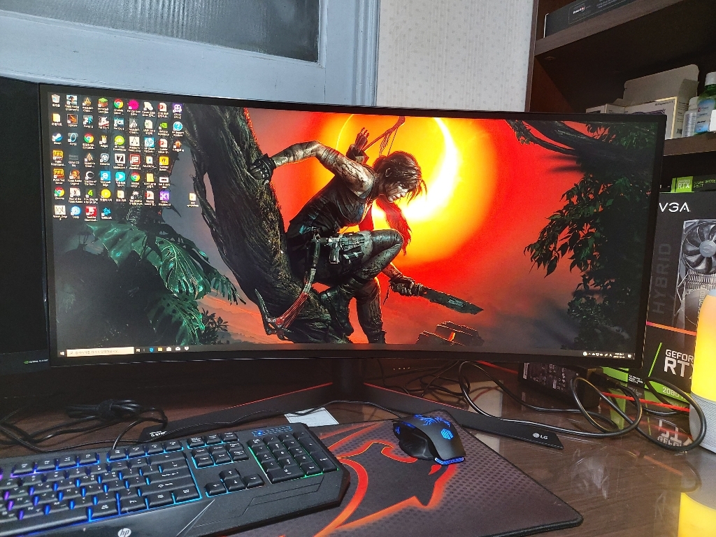 LG 34GK950G-B 34 21-9 Utraear WQHD Nano IPS Curved Gain Monitor NVIDIA G-SYNC and Shere Lihtin 2018 모니터 리뷰후기