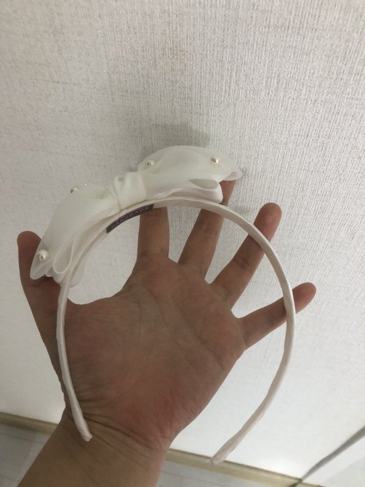 아바드 크리스킨드 진주 화이트 리본 머리띠 리뷰후기