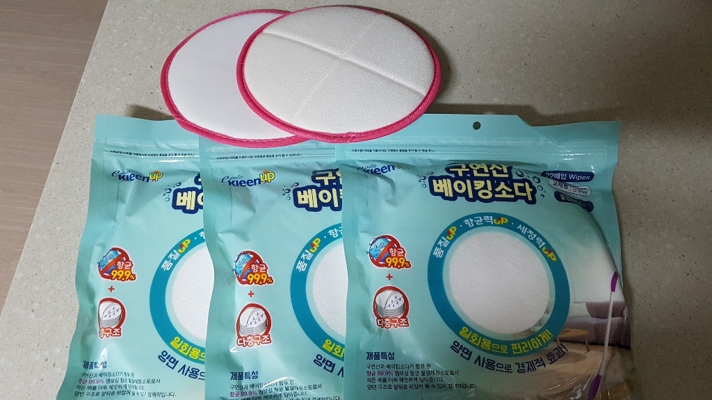 에파타클린업 구연산베이킹소다 원형물걸레청소포 22매 전용벨크로패드 리뷰후기