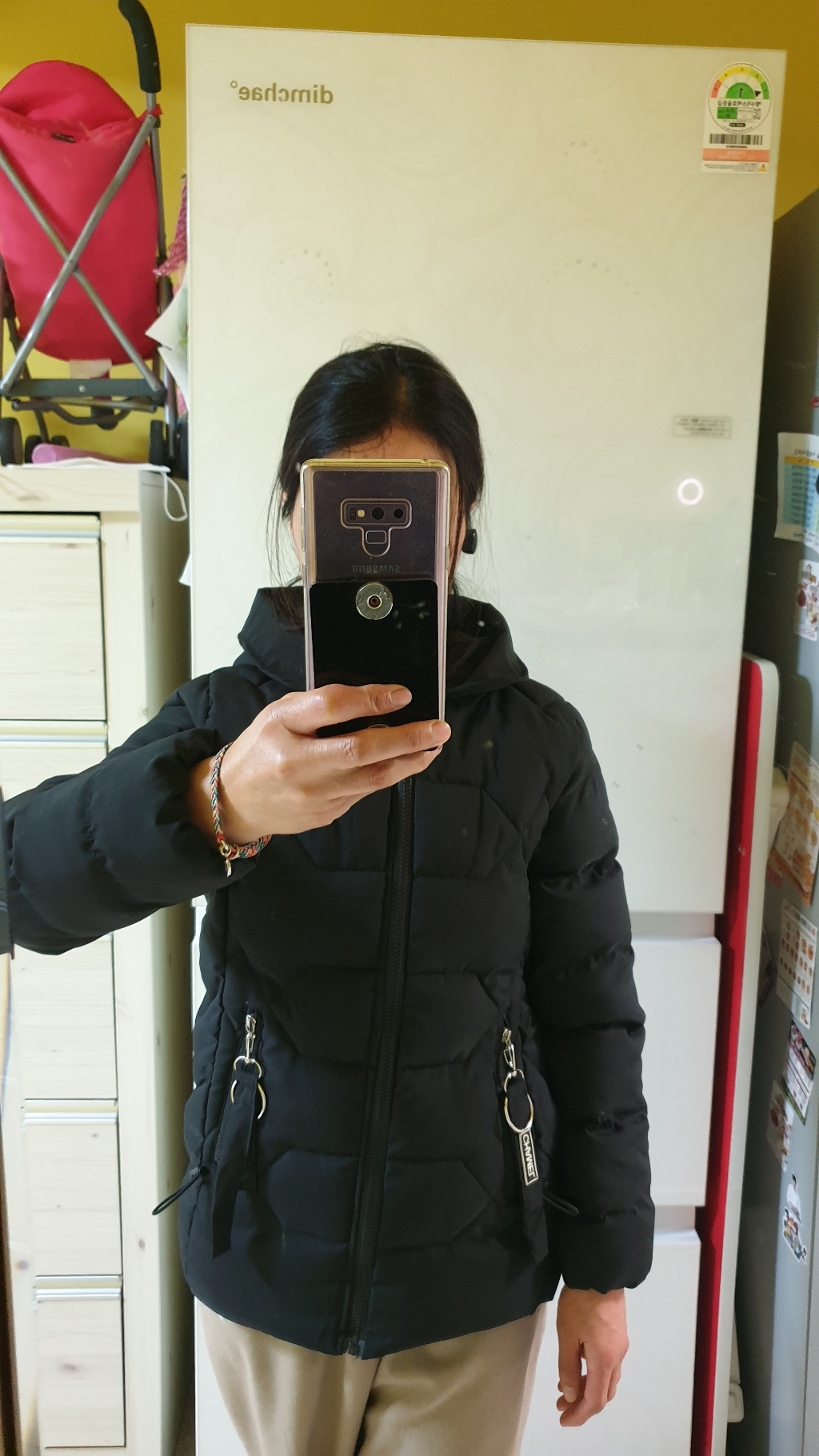 여성 웰론 경량 패딩 점퍼 빅사이즈 아우터 Awnwk 리뷰 후기