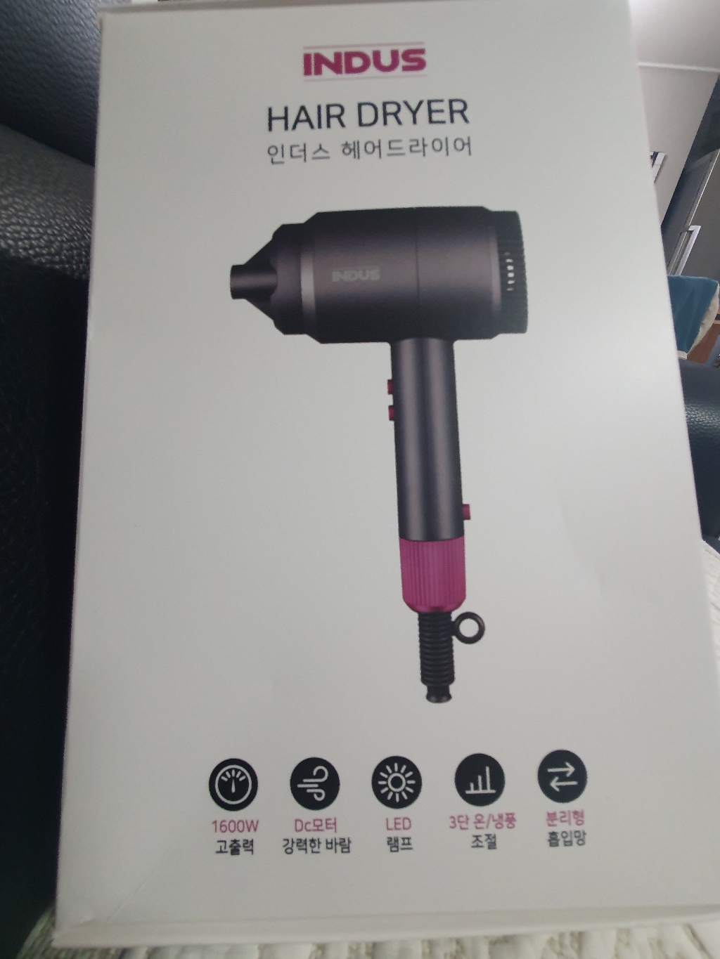 인더스 DC모터 6단 헤어드라이어 IN-HD1 1600W