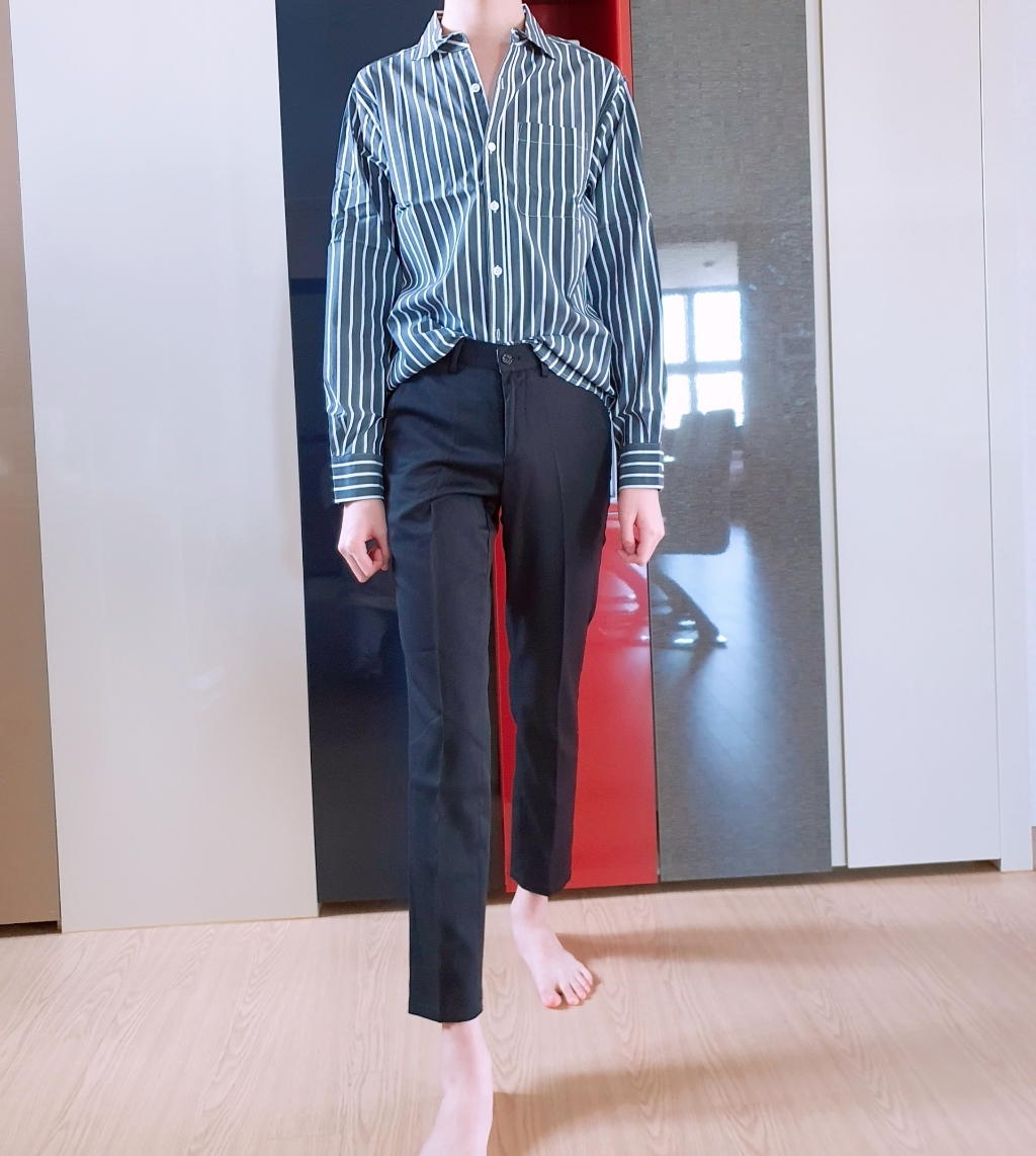 해리슨 남성용 스트라이프 일반 카라 셔츠 JI1131