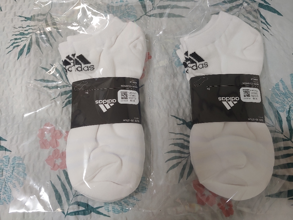 ADIDAS 아디다스 남성 퍼포먼스 발등로고 스니커즈 3족세트 화이트 리뷰후기