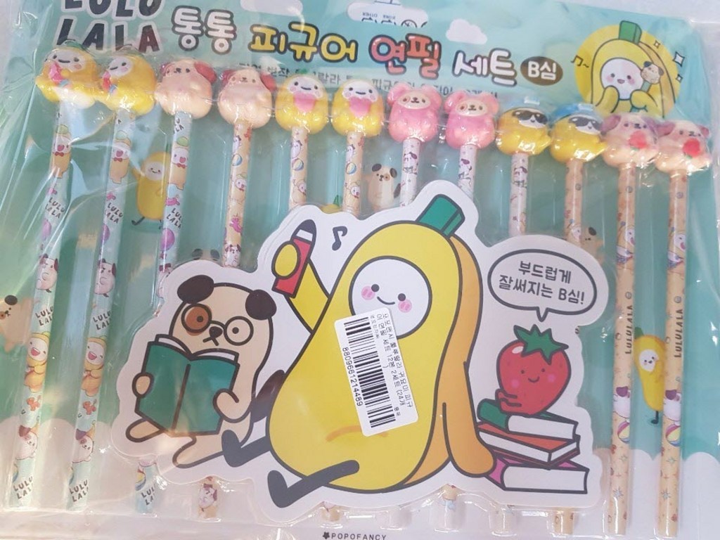 포포팬시 룰루랄라 귀요미 피규어 연필 12본 2종