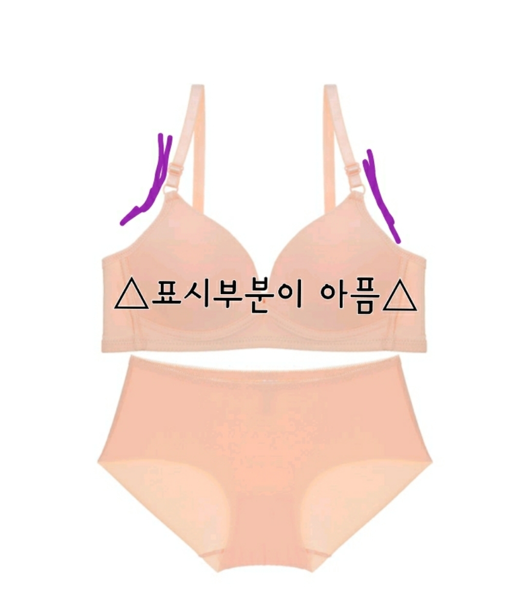아이앤비 노와이어 저중심브라팬티세트
