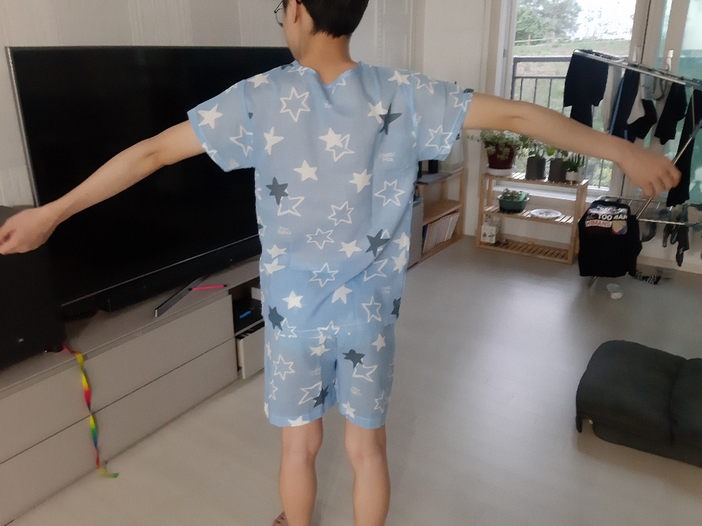캐릭모아키즈 유아 아동 주니어 내의 내복 잠옷 실내복 거즈 별스카이 리뷰후기